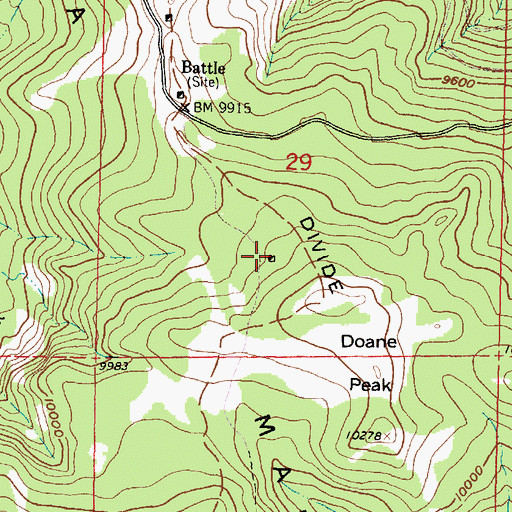Topographic Map of Portland and Hercules Mine, WY