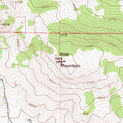 Topographic Map of Pole Mountain, CO