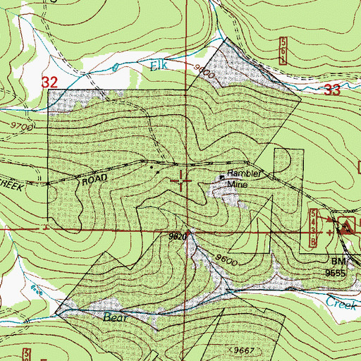 Topographic Map of Maudem Group Mine, WY