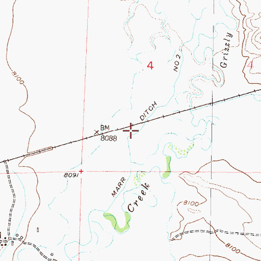 Topographic Map of Marr Ditch Number 2, CO