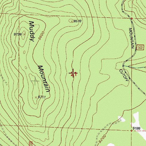 Topographic Map of Keystone Mine, WY