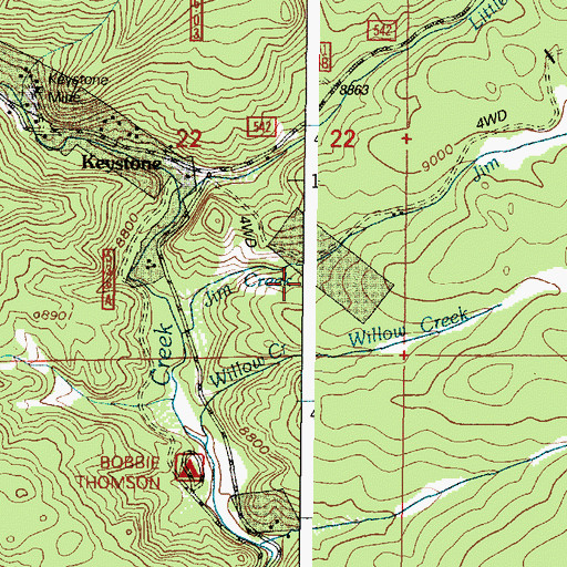 Topographic Map of Florence Mine, WY