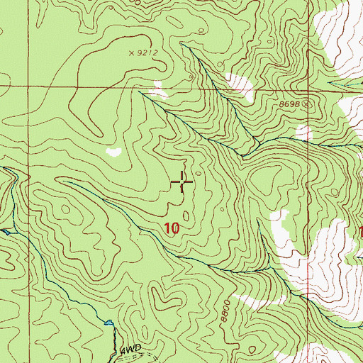 Topographic Map of Hub Load Claim, WY