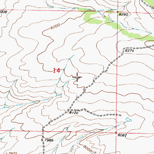 Topographic Map of Beaver Group Mine, WY