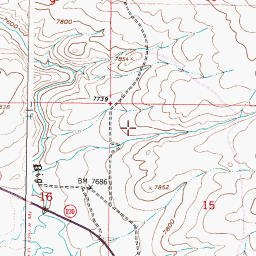 Topographic Map of Uranium King Mine, WY