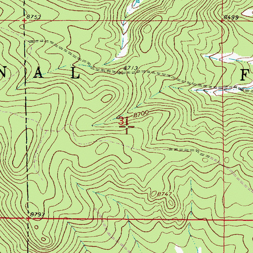 Topographic Map of Magnolia Lode, WY