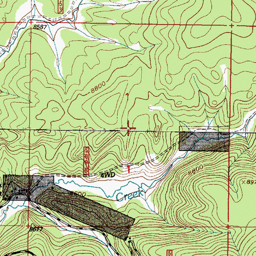 Topographic Map of Lake Resort Area Mine, WY