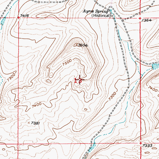 Topographic Map of Pyramid Prospects Number One, WY
