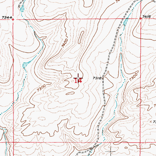 Topographic Map of Pyramid Prospects Number Two, WY