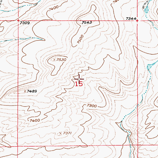 Topographic Map of Pyramid Prospects Number Three, WY