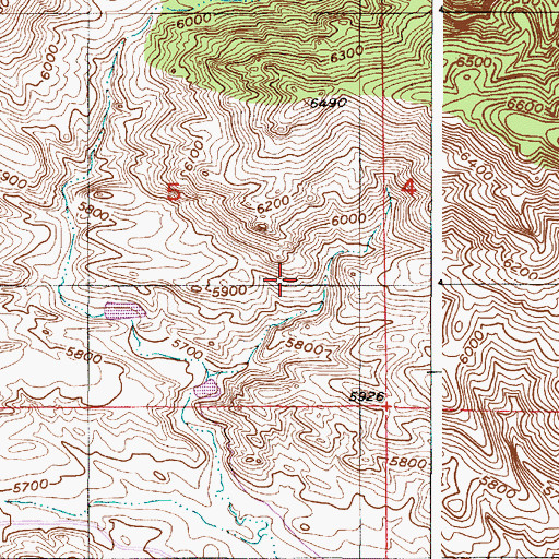 Topographic Map of Romsa Dolomite Deposit, WY