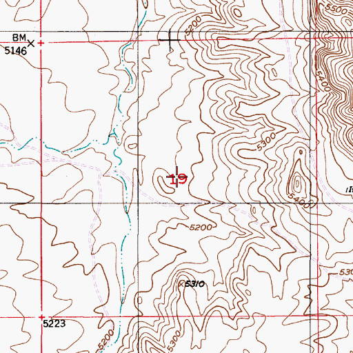 Topographic Map of Big Mac Claim, WY