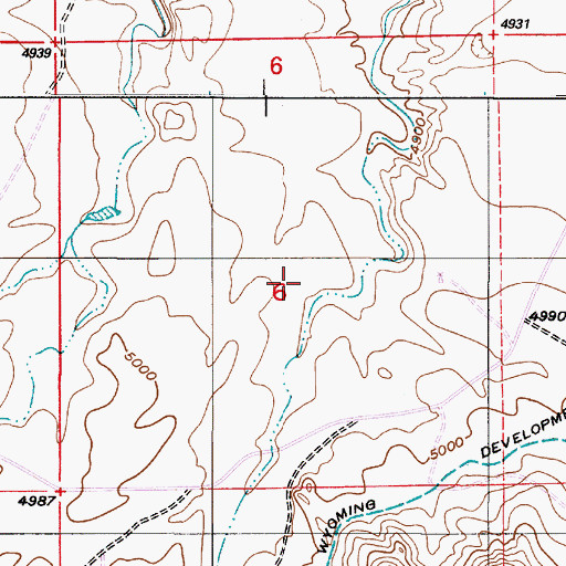 Topographic Map of Friday Number Two Prospect, WY