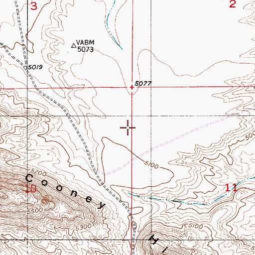 Topographic Map of Texan Lode, WY
