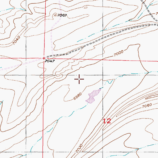 Topographic Map of Linscott Claim, WY