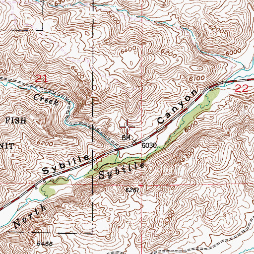 Topographic Map of Cobar Number One Mine, WY