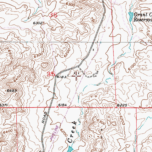 Topographic Map of Taylor Deposit, WY