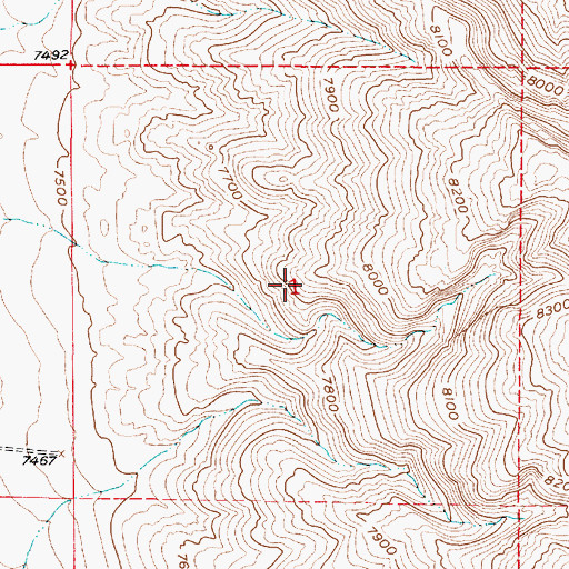 Topographic Map of Wyoming Copper Company Mine, WY