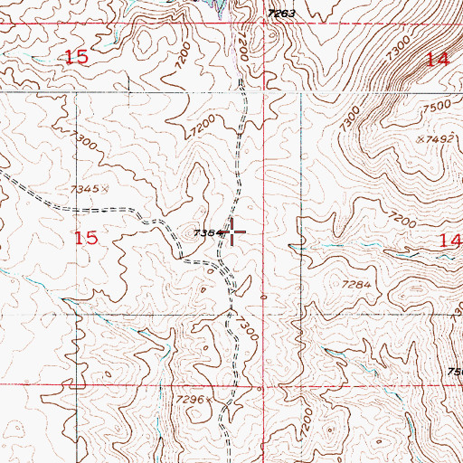 Topographic Map of North Iron Mountain Mine, WY