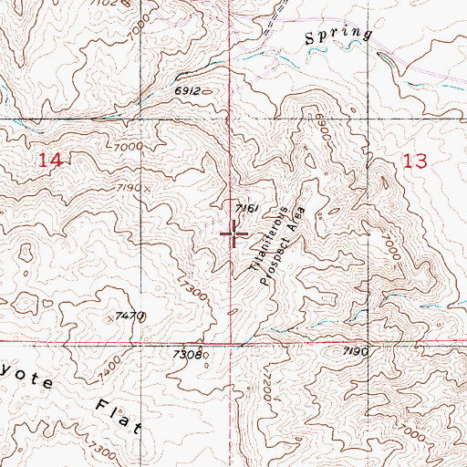 Topographic Map of Spring Creek Mine, WY