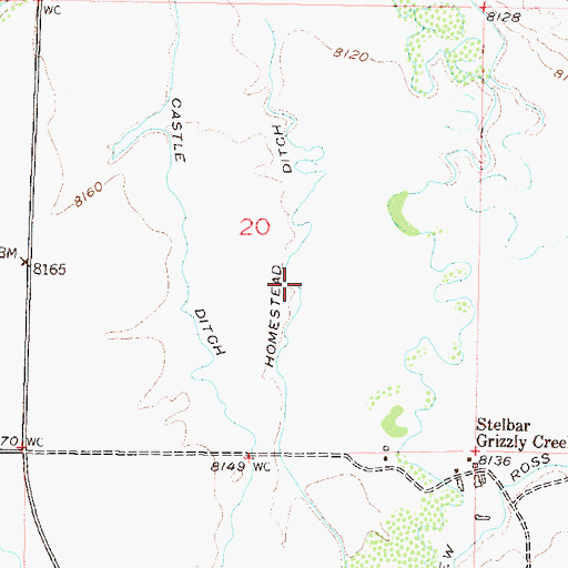 Topographic Map of Homestead Ditch, CO