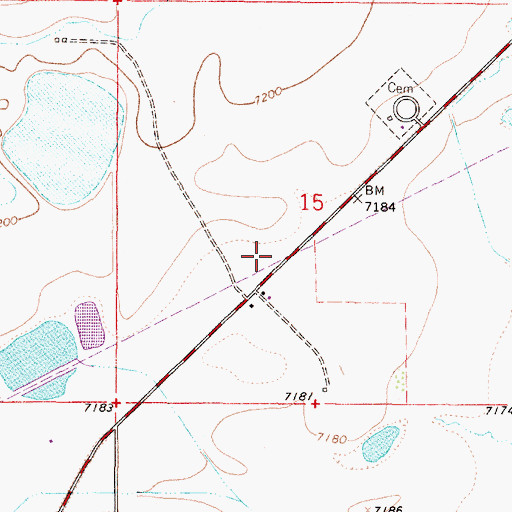 Topographic Map of Tuffa Pit, WY
