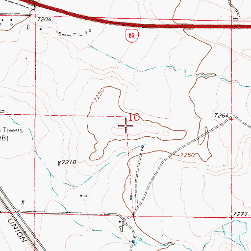 Topographic Map of Kay Pit, WY
