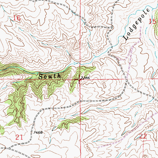 Topographic Map of Bear Deposit, WY