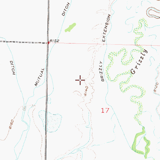 Topographic Map of Castle Ditch, CO