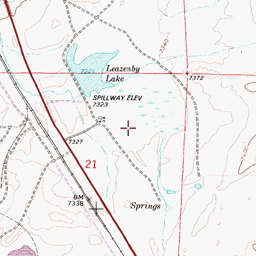 Topographic Map of Harney Creek Valley Mine, WY