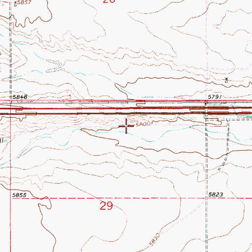 Topographic Map of Dean Fogg Pit, WY