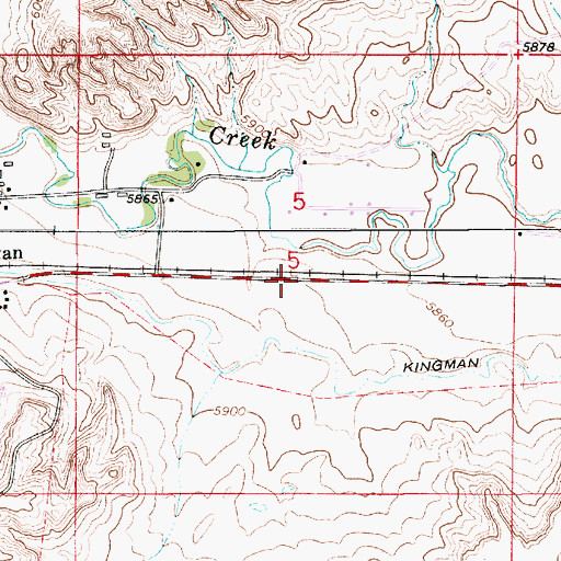 Topographic Map of Hereford Pit, WY