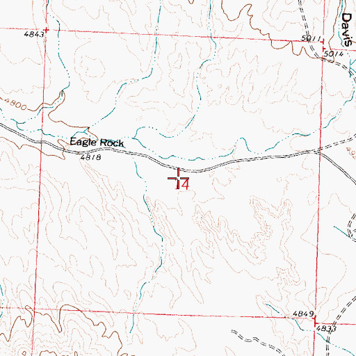 Topographic Map of Sun Up Claim, WY