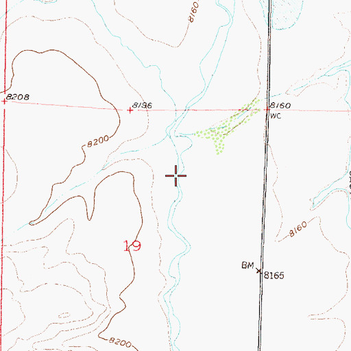 Topographic Map of Mutual Ditch, CO