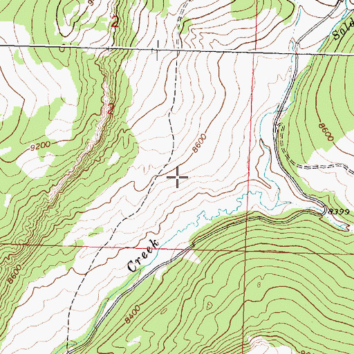 Topographic Map of Soldier Creek Prospect, WY