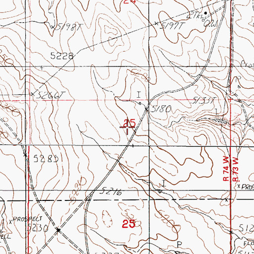 Topographic Map of Turnercrest Mine, WY