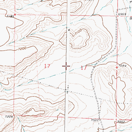 Topographic Map of Shipper Claims, WY