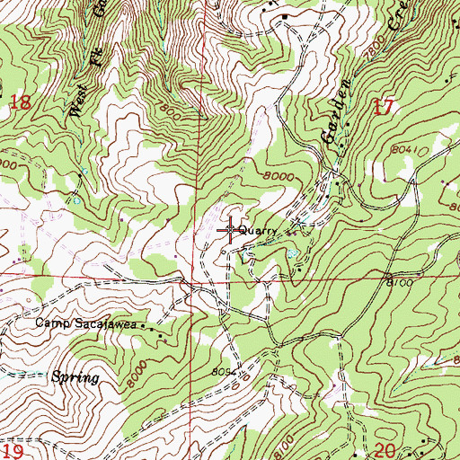 Topographic Map of Koch Deposit Number Three, WY