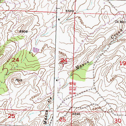 Topographic Map of Fluke Number One Mine, WY