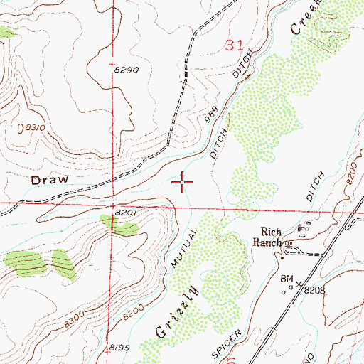 Topographic Map of Anderson Draw, CO