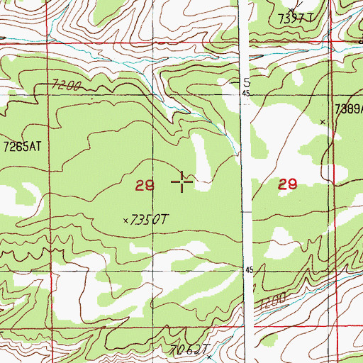 Topographic Map of Little Mountain Mine, WY