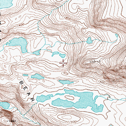 Topographic Map of Clear Creek Mine, WY