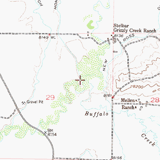 Topographic Map of Buffalo Creek, CO