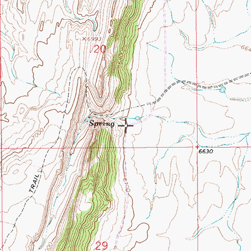 Topographic Map of Davis Mine, WY