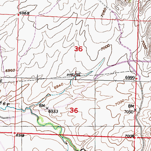 Topographic Map of Skyline Mine, WY