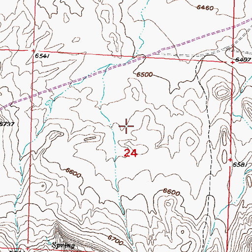 Topographic Map of Lee Mine, WY