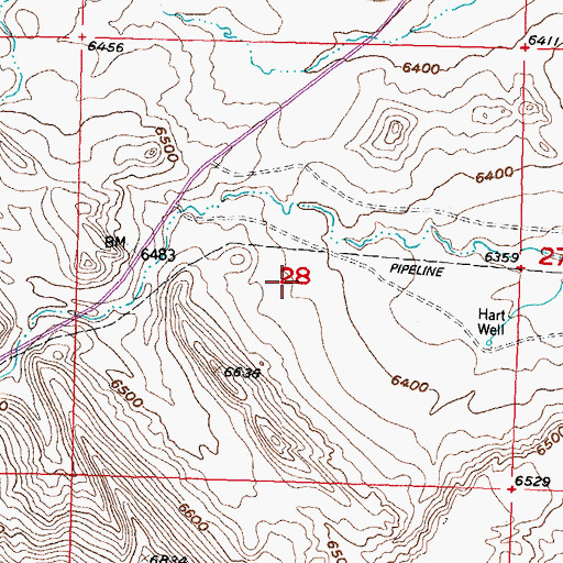 Topographic Map of Sagebrush Number Fifteen Mine, WY
