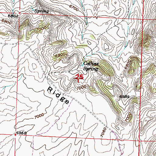 Topographic Map of Teton Mine, WY