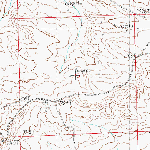 Topographic Map of Bison Basin Project Mine, WY