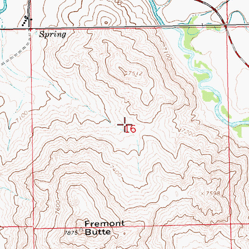 Topographic Map of John Paul Number Five Mine, WY